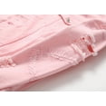 thumbnail image 5 of LZLER Ripped Jean Jacket for Men Pink Fashion Denim Jacket Men, 5 of 6