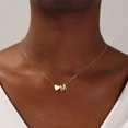 thumbnail image 3 of Turandoss Personalized Mothers Day Gifts for Women Mom 14K Gold Plated Dainty Cute Heart Necklace Bubble Tiny Initial A-Z Trend Jewelry for Women Her, 3 of 9