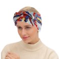 thumbnail image 4 of Diademas bohemias Bandas para el cabello de leopardo Diadema con turbante anudado Diademas elásticas para la cabeza Bandas para la cabeza de tela a rayas para mujeres y niñas 3 piezas, 4 of 5