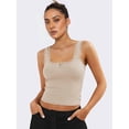 thumbnail image 5 of Women'S Tank Tops Cute Slim Fitted Ribbed Knit Lace Camisole Top Summer Square Neck Sleeveless Going  XS, 5 of 8
