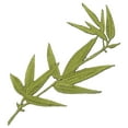 thumbnail image 3 of KAKOWELY embroidery patch Leaf Design Patch Embroidered Bamboo Leaf Element Cloth Iron On Clothes Patch Decor6.1"X2.95"X0.08", 3 of 4