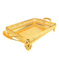 thumbnail image 1 of Bandeja Para Servir De Metal, Bandeja Rectangular Para Servir De Metal, Exhibición Perfecta Vintage De Estilo Europeo Para Fiesta, 1 of 7