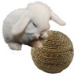 thumbnail image 3 of Flmtop 4Pcs Bird Parrot Rabbit Play Toy Parakeet Straw Vine Rattan Ball Pet Cage Decor Wood, 3 of 9