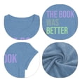 thumbnail image 5 of Tittly T Shirts for Women Spring Tops for Women Women's Read Print Loose Casual Long Sleeved T Shirt Graphic Tees Tshirts Shirts Light Blue XXL, 5 of 5