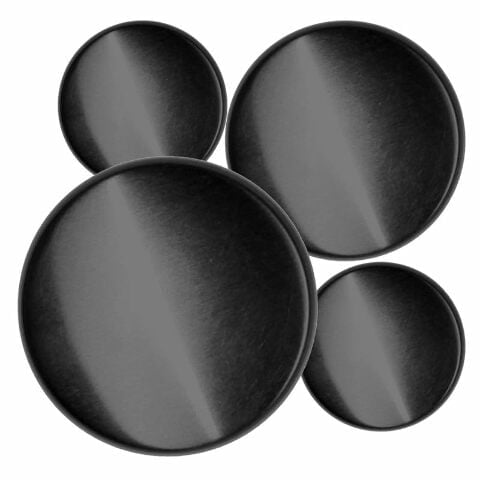 Fuel Rider Set of 4 Gloss Black Center Caps Compatible with Select Years and Sub Models for Ford Focus, Escape, Fusion, Edge, EcoSport, Explorer