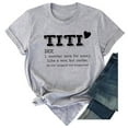thumbnail image 2 of DDAPJ pyju Women T Shirt TITI Like A Mom But Cooler Funny Short Sleeve Crew Neck Graphic Top T-Shirt Aunt Auntie Casual Tees Blouse Gift Gray L, 2 of 5