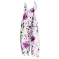 thumbnail image 1 of yoeyez Rompers for Women Plus Size,Womens Summer Printed Plus Size Romper Sleeveless Adjustable Straps Backless Jumpsuits With Pockets Pink,XXL, 1 of 6