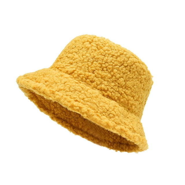 MesaSe Bucket Hat Solid Color All Match Autumn Winter Lightweight Dome Hat for Outdoor