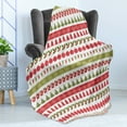 thumbnail image 4 of Christmas Soft Flannel Fleece Throw Blanket, December Holiday Pattern Baubles Trees Flowers New Year Festivities, Cozy Plush for Indoor and Outdoor Use, 70" x 90", Fern Green Dark Coral, by Ambesonne, 4 of 5