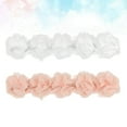 thumbnail image 5 of 2pcs Baby Girls Headband Hair Band Five Flower Abreast Headdress Hair Accessories for Toddlers and Children (White, Pink), 5 of 6