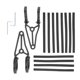 thumbnail image 1 of 2Pcs Motorcycle Headlight Bracket 33 to 41mm Fork Tube Head Mount Lamp Holder Replacement For Suzuki, 1 of 5