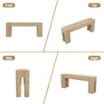 thumbnail image 6 of Extra Long Sofa Console Table for Entryway Living Room, 78-Inch Farmhouse Wood Behind Couch Table, Rectangular Accent Console with Wooden Double Base for Hallway Foyer Entrance, Light Oak, 6 of 7