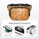 thumbnail image 5 of Fotbe Sparkling Orange and Black Cangurera Cuadrada con Estampado de Doble Capa, Bolsa de Cintura Ajustable Mini para Hombres y Mujeres, 5 of 9
