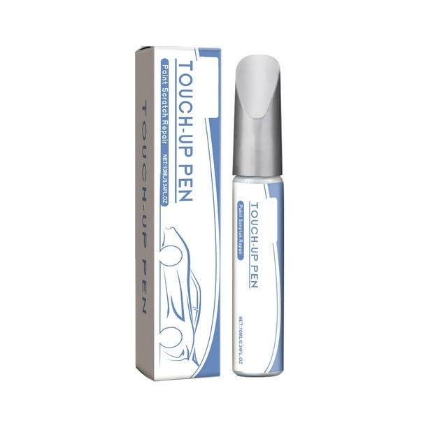 Lápiz de retoque para pintura de coche blanca, pintura de retoque de color preciso, solución rápida y sencilla para reparar rayones, lápiz removedor de rayones 2 en 1