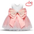 thumbnail image 2 of Baby Summer Clothes Toddler Girls Lace Bowknot Birthday Party Wedding Gown Kids Dresses, 2 of 3