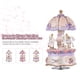 thumbnail image 1 of cajas Sueño de lujo 3 caballos giratorio carrusel Merry-go-round Windup Music Box con cambio de color colorido LED luz luminosa Melodía de Castillo en el cielo Artware regalo de cumpleaños de San Vale TOMSHOO cajas, 1 of 6