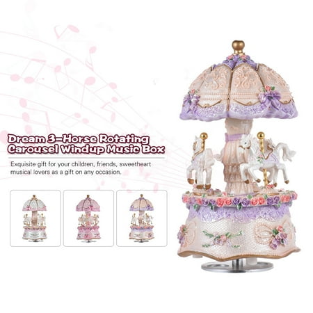 

ammoon Dream Carousel with Color Change LED Light Luxury Gift for Children and Musical Lovers