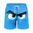 thumbnail image 5 of ibiyuan Funny Cartoon Face Print Mens Swim Trunks Drawstring Waist Mens Bathing Suits Funny Elastic Waist Built-In Swim Underwear Running Board Shorts, 5 of 5