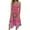 B-Multicolor, variant on Women's Casual Loose Tank Dresses Sleeveless Beach Vacation Dress Pleated U Neck Soft A-Multicolor