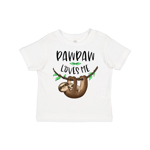 Inktastic Pawpaw Loves Me Cute Sloth and Baby Boys or Girls Toddler T-Shirt