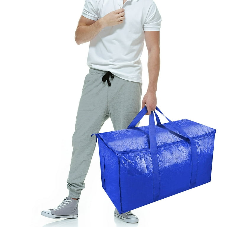 Hxoliqit Oversized Moving Bag With Zipper And Carry Handle Heavy Duty Storage Bag For Space Saving Gift Bag Storage Organizer Extra Large Storage