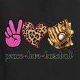 thumbnail image 2 of Peace Love Baseball Sports Womens Slim Fit Junior Tee, Black, Small, 2 of 5