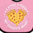 thumbnail image 4 of Inktastic I Stole a Pizza My Daddy's Heart Boys or Girls Baby Bib, 4 of 4