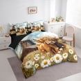 thumbnail image 3 of Homewish Highland Bull Twin Bedding Sets 7-Piece for Female Men,Vintage Cabin Cottage Windmill Bedding Comforter Set Microfiber,Chic Floral Daisy Breathable Sheet Sets,Luxury Bedroom Decor, 3 of 8