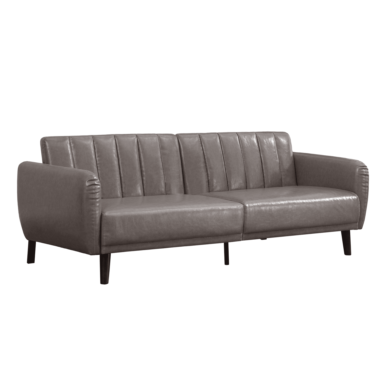 Mjkone Faux Leather Sofa Bed with Adjustable Backrest,Convertible Sofa