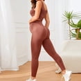 thumbnail image 6 of Gyujnb 2 Piece Maternity Yoga Outfit Ribbed Tank Top High Waist Stretch Leggings Seamless Workout Loungewear Set For Pregnant Women,S, 6 of 7