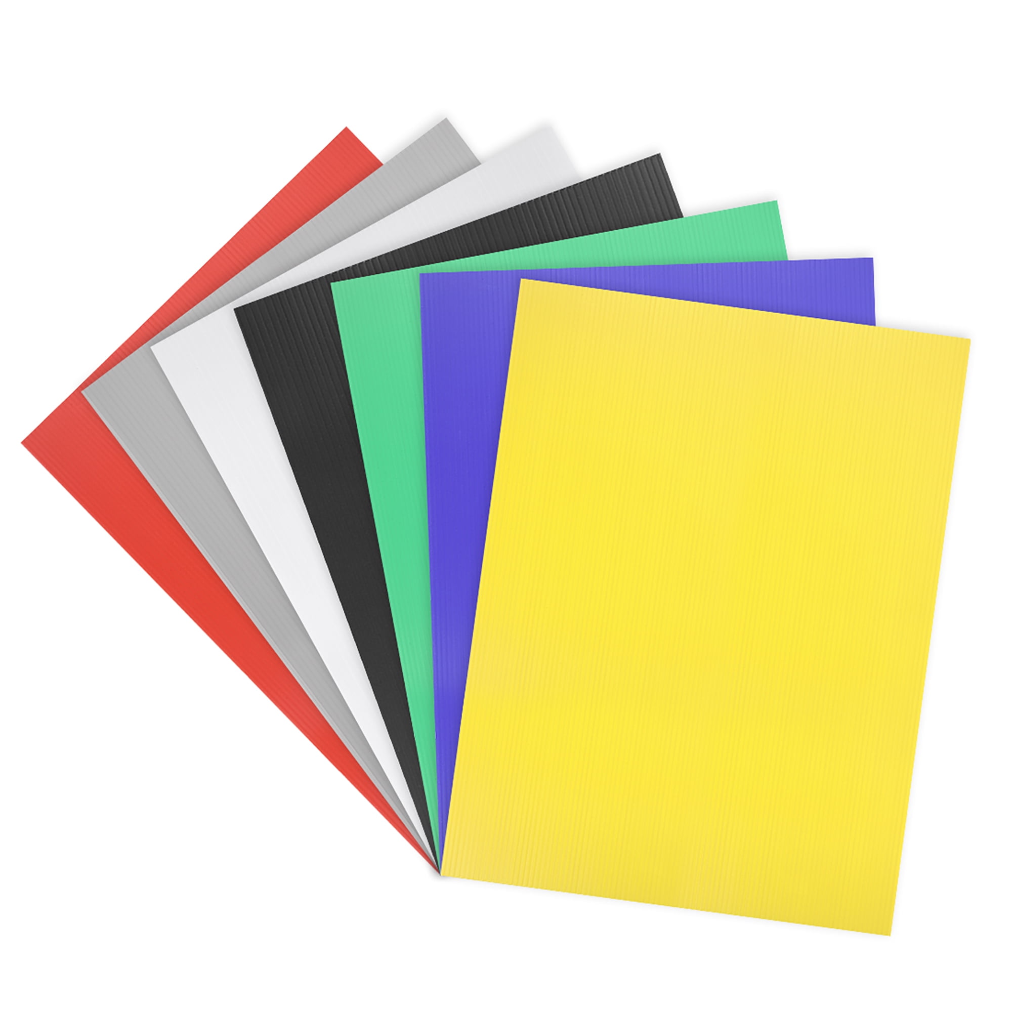 Unique Bargains Corrugated Plastic Sheets,Colorful Blank Yard Lawn Signs 12" x 16" 7pcs