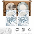 thumbnail image 6 of Blue Coastal Kitchen Towels Set of 3, Nautical Coral Beach Starfish Soft Microfiber Dish Towels, Absorbent Quick-Dry Washable Dishcloths for Kitchen Cleaning, Drying Dishes, 18x28 Inches, 6 of 9