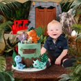 thumbnail image 2 of 17 piezas de decoraci&oacute;n para tarta de dinosaurio, huevos de dinosaurio, hojas y hierbas para tarta con letrero de feliz cumplea&ntilde;os para decoraciones de fiesta de cumplea&ntil, 2 of 6