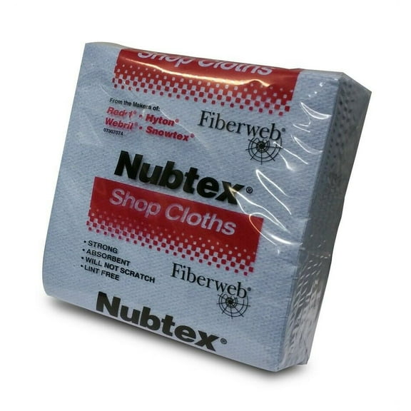 Nubtex Shop Cloths 16"x17" Wipes Box of 375 cleaning Blankets Roller Ink Tray