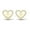 Gold, variant on Accented With Heart Shape Stud Earrings for Women in 925 Sterling Silver With 14K Rose Gold Plated White Diamonds Open Heart & Cross Earrings For Women