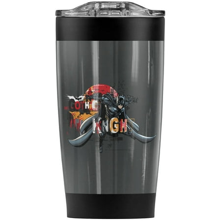 

Batman Dark Knight Rises/Gothic Knight Stainless Steel Tumbler 20 oz Coffee Travel Mug/Cup Vacuum Insulated & Double Wall with Leakproof Sliding Lid | Great for Hot Drinks and Cold Beverages