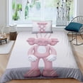 thumbnail image 1 of Pink Kaws Cartoon Characters Duvet Cover Single Bedding Set With Zipper - Cartoon Characters Duvet Cover With Matching Pillowcases, 1 of 5