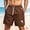 Coffee, variant on Mens Hawaiian Shorts Crinkle Gauze Bermuda Drawstring Summer Beach Shorts Regular Fit Quick Dry