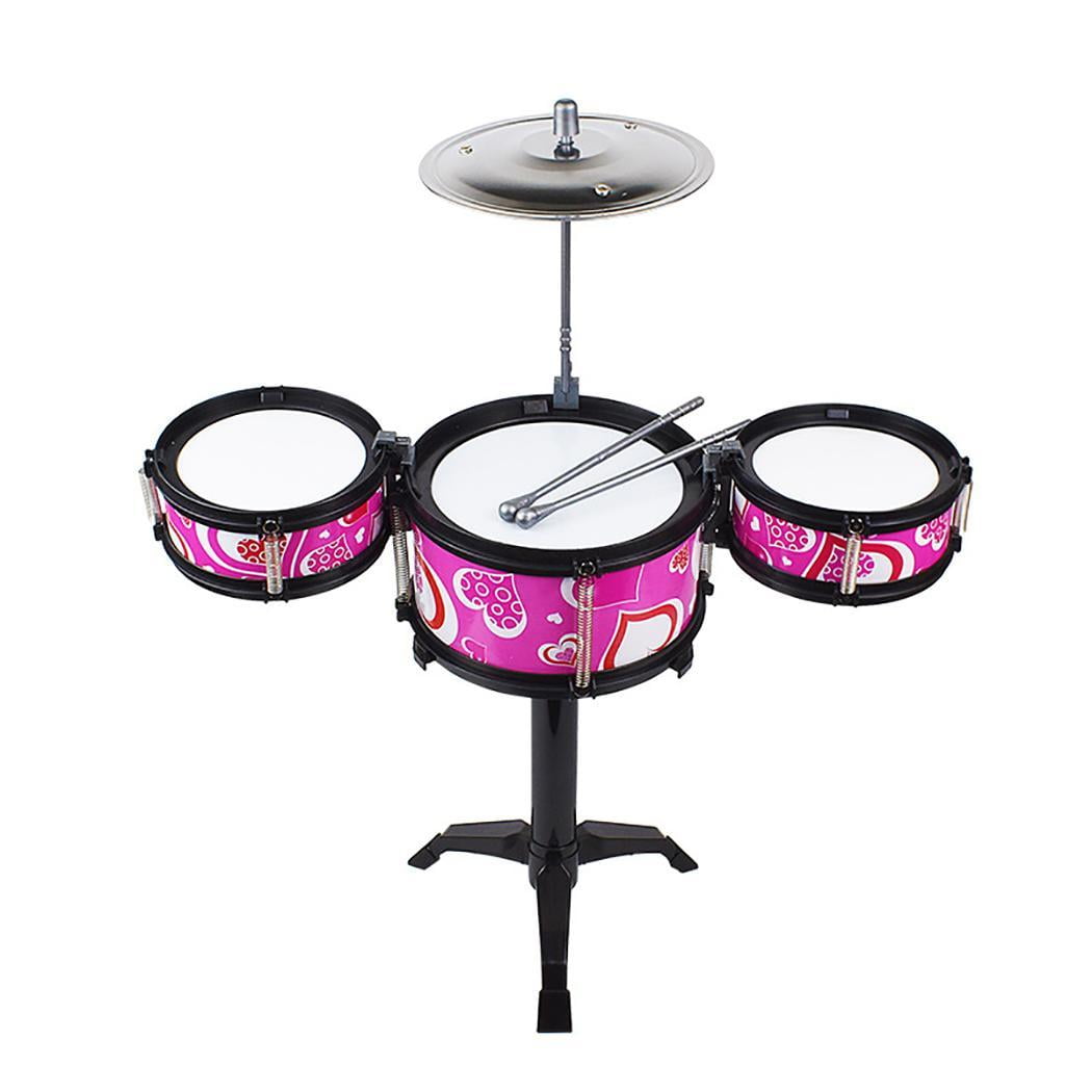 childrens pink drum kit