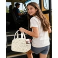 thumbnail image 4 of AO ALI VICTORY Lunch Box Lunch Bag Insulated Lunchbox Cute Reusable Lunch Tote bags for School Work Picnic for Kids Girls Women（Beige Floral）, 4 of 8