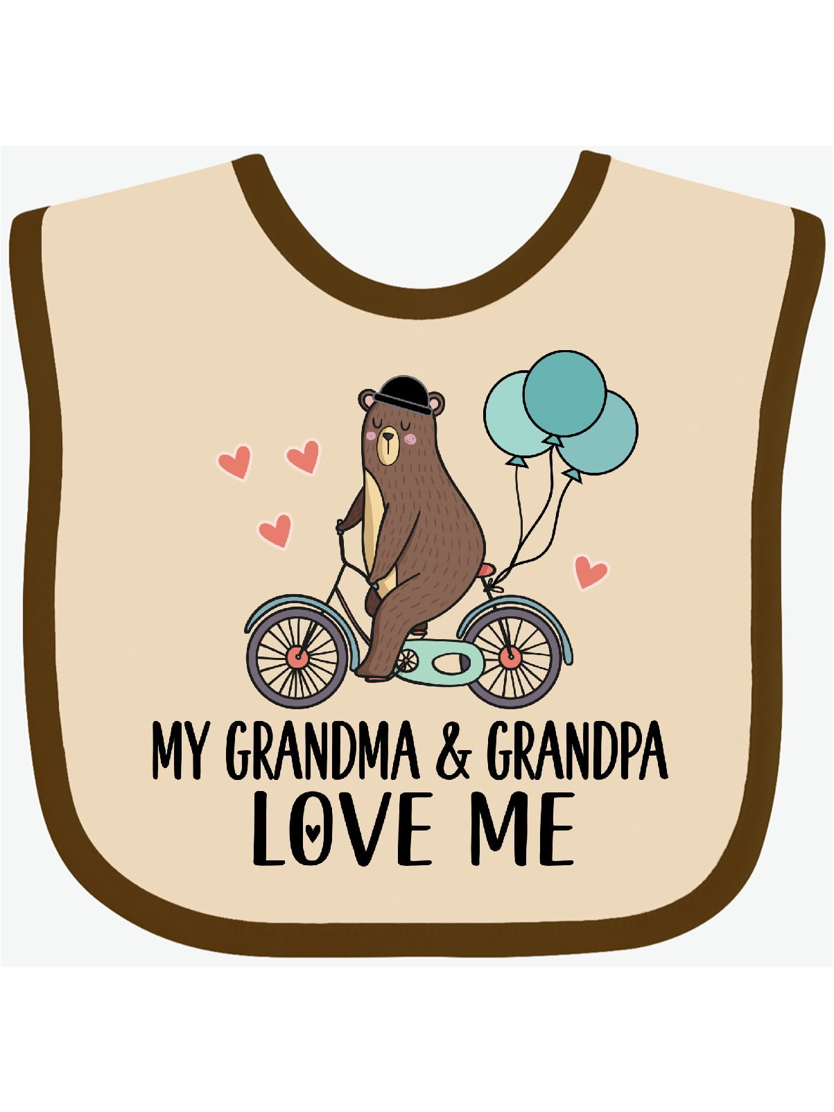Grandma Grandpa Love Me Gift Baby Bib - Walmart.com ...