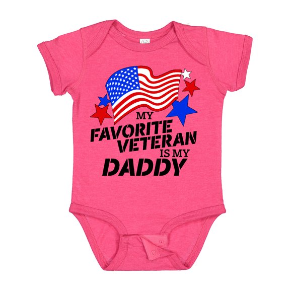 Inktastic My Favorite Veteran is My Daddy Boys or Girls Baby Bodysuit
