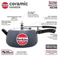 thumbnail image 4 of Grey Aluminium Ceramic Nonstick Pressure Cooker 5 Liters | Induction Inner Lid Cooker, Granite Contura Shaped Cooker, Best Cooker (ICC50), 4 of 4