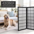 thumbnail image 6 of Red Lantern 3 ft. Short Window Pane Shoji Screen - Black - 3 Panels, 6 of 7