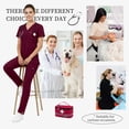 thumbnail image 5 of Niaahinn Scrubs for Women Set - V-Neck Top & Elastic Waist Pants for Nursing Uniforms with 7 Pockets, 5 of 7
