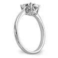 thumbnail image 6 of Solid 14K White Gold Complete Diamond Cluster Engagement Ring Size 6 (.498 cttw.), 6 of 8