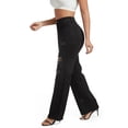 thumbnail image 4 of YDLCAFD Womens High Waisted Wide Leg Jeans Stretchy Distressed Denim Pants L, 4 of 8