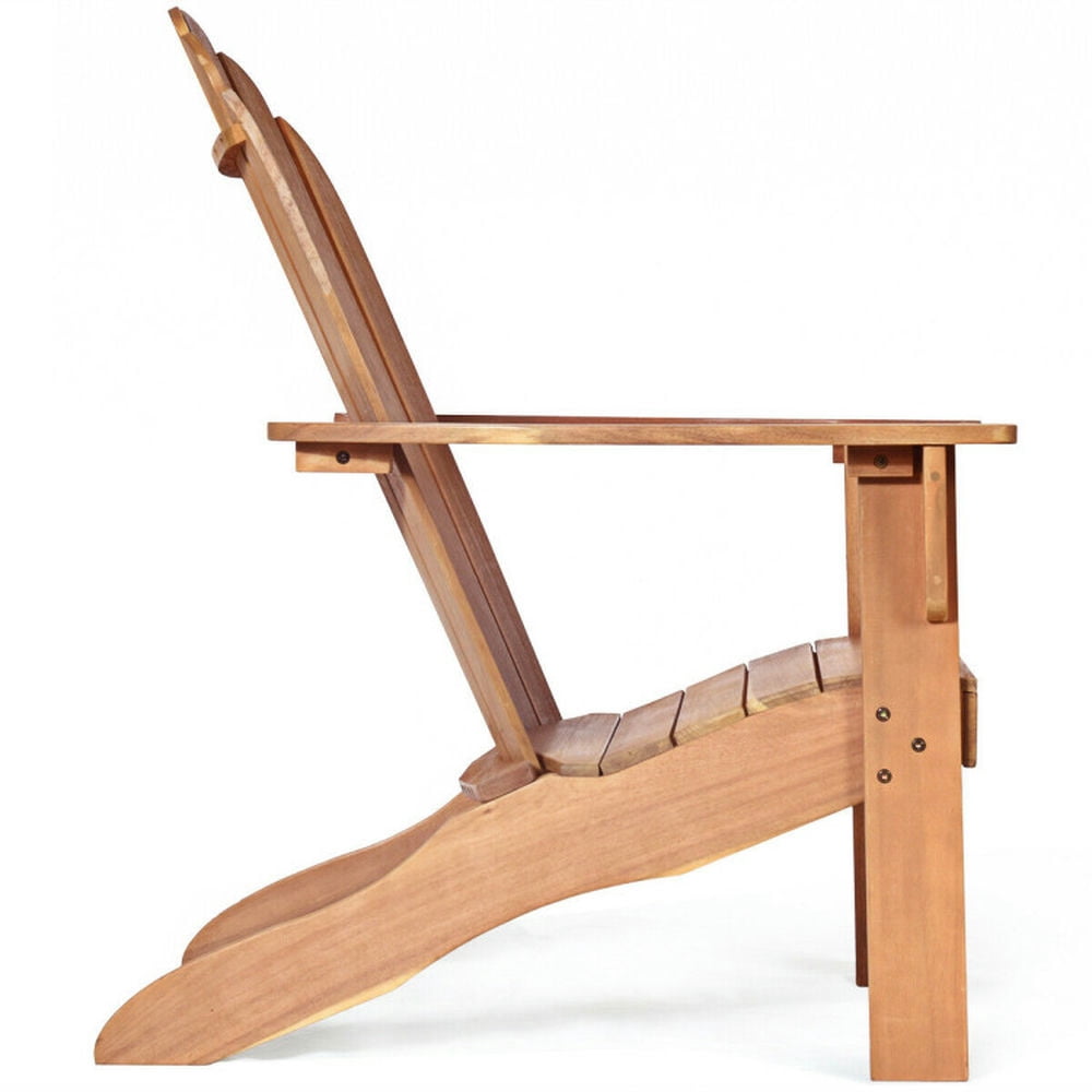 Aimee Lii Acacia Wood Outdoor Adirondack Chair with Ergonomic Design, Outdoor Patio Furniture for Balcony Porch Backyard, Sturdy -Natural