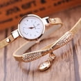 thumbnail image 4 of Mode de Luxe Strass Bracelet Femmes Top Quartz Casual Montre Beige, 4 of 5