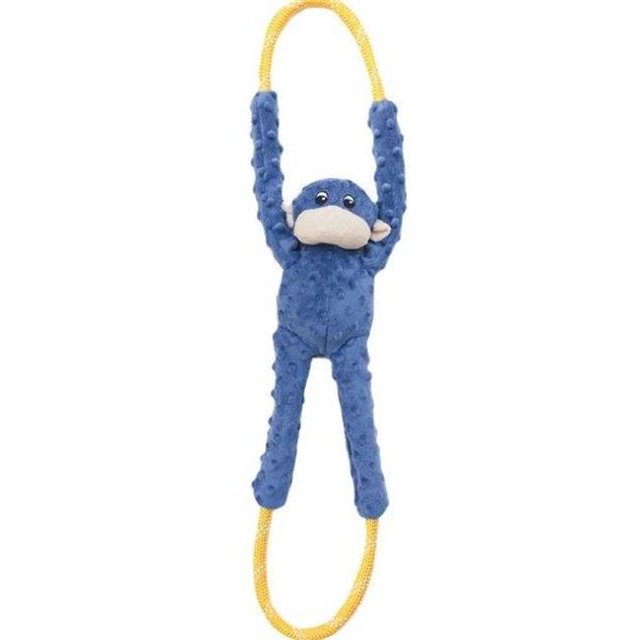 ZippyPaws 817077 Jouet pour Chien Monkey Rope Tugz, Bleu - Grand